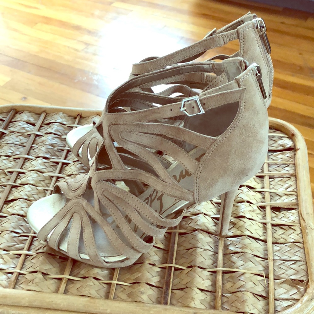 Sz 10 San Edelman Beige Strappy Heels!